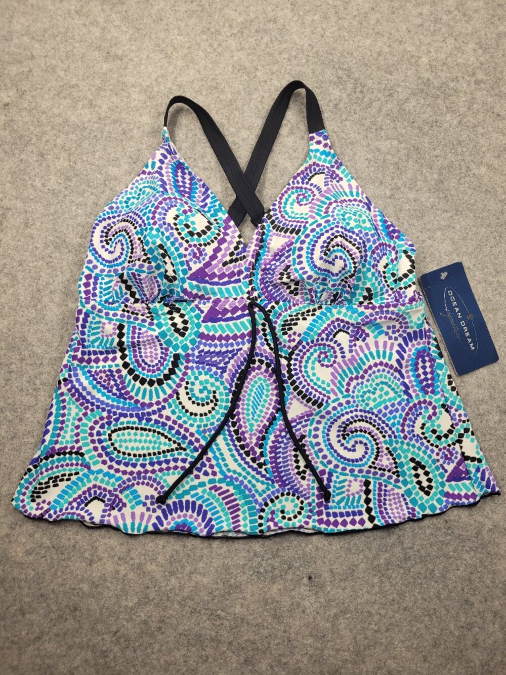 Ocean Dream Signature womens tankini top size 18 women multicolored  new with t